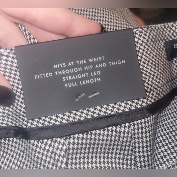 Banana Republic Sloan Straight Leg Full Length Houndstooth Pants Sz 6 Petite New - Picture 5 of 9